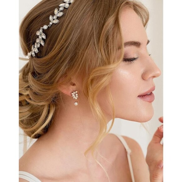 ❤️Women White Pearl Earrings , Pearl Drop  Earrings for Women Prom Jewelry Gifts - Picture 3 of 7